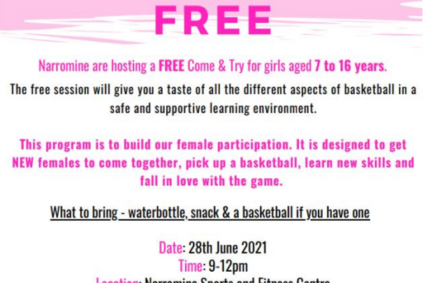 Girls Only Come and Try Basketball Program 