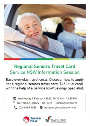 Regional Seniors Travel Card Service NSW Information Session