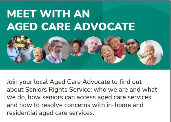 Meet with an Aged Care Advocate - Seniors Rights Service